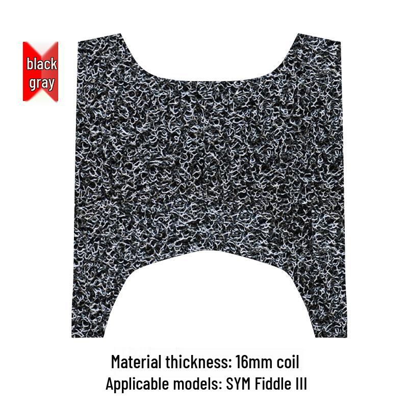 

Водонепроницаемый шелковый коврик для ног для скутера SYM Fiddle 3-го поколения 16mm серый/чёрный