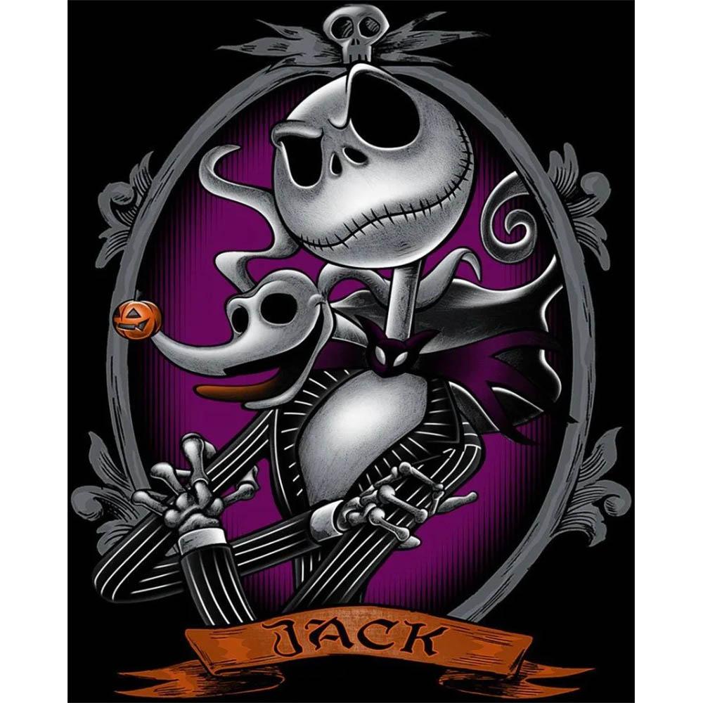 Skull Jack Sally Couple Diamond Painting New Full Diamond Nightmare Before Christmas Themed Handmade DIY Diamond Embroidery Material Pack