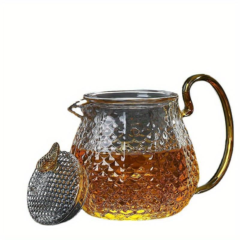 1set Tea Set 4pcs Cups And 1pc Pot Set Glass Pot And Cup Indulge In A Sophisticated Tea Time With Our Glass Teacup And Teapot Combo Simple And Elegant