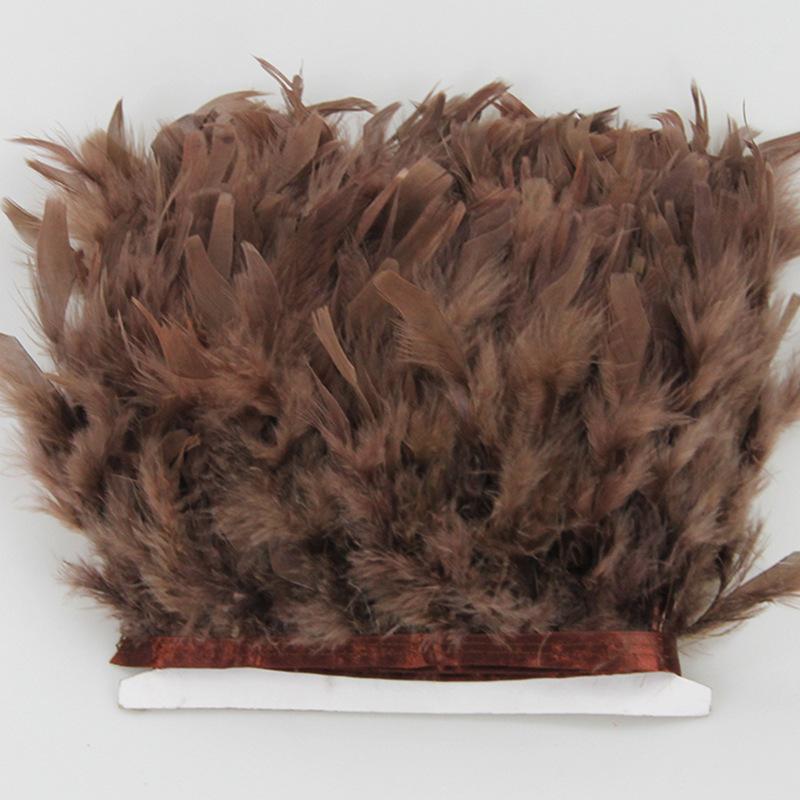 10 Meter Fluffy Colorful Turkey Feathers Fringe Turkey Feather Trim Ribbon Plume For Latin Dance Stage Wedding Sewing Diy Crafts