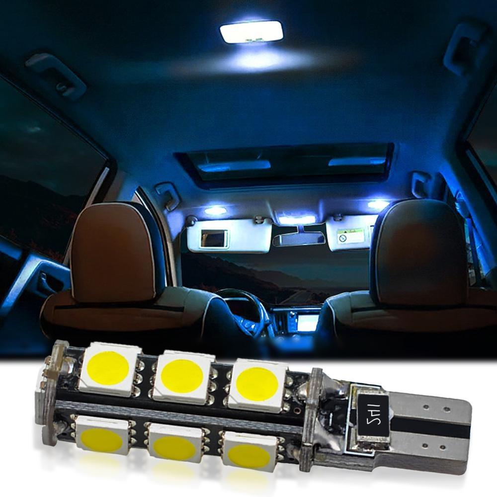 2X T10 W5W 5050 13SMD 9SMD White Interior Lights LED Car Light Wedge Reading Lamp Bulbs Super Bright DC 12V