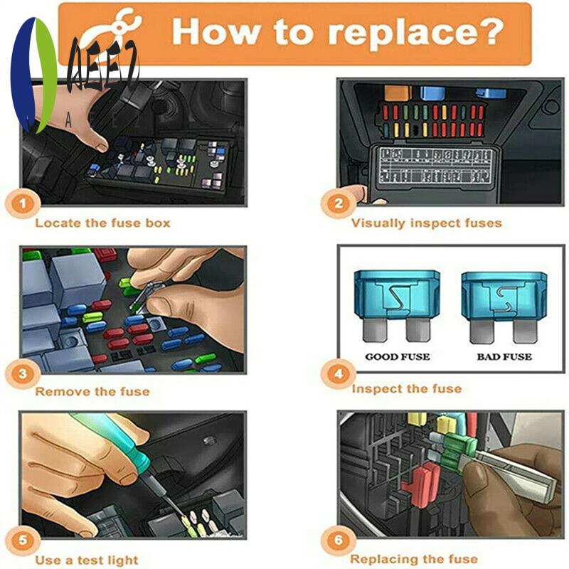

AEE2-300Pcs Car Blade Fuse Assortment Kit Auto Truck Automotive Medium Small Fuse Mixed Motorcycle Circuit Fuse With Box
