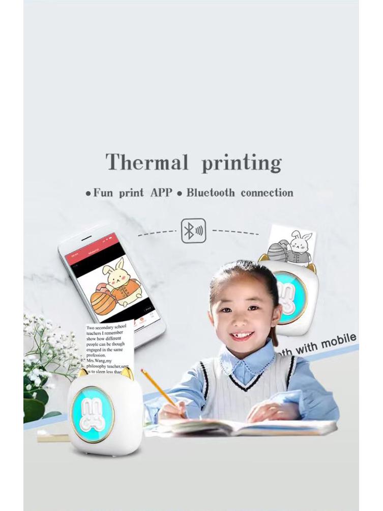 Mini Photo & Label Printer for Homework & Barcode Organization