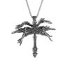 Retro Six-Winged Angel Cross Pendant Necklace: Trendy, Versatile European & American Jewelry
