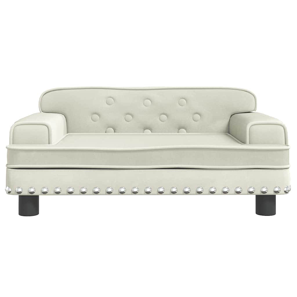 Kids Sofa Cream 70x45x30 Cm Velvet