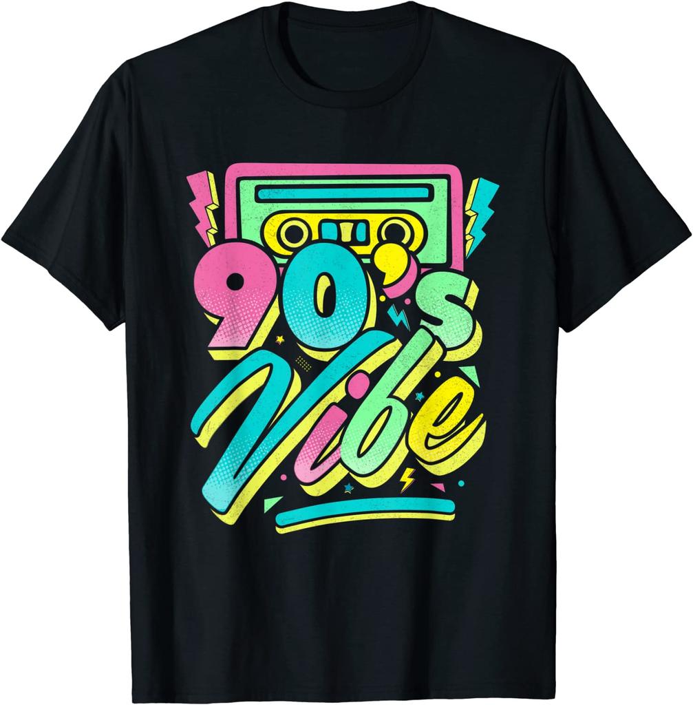 90s Vibe Vintage Retro Costume Party Nineties Unisexs Womens TShirt Music Lover Cool 90s Costume Funny Graphic Tee Tops Gifts