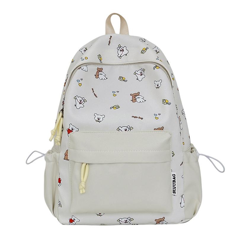 Schoolbag printed backpack Korean version ins cute cartoon backpack female large capacity graffiti student sweet versatile backpack