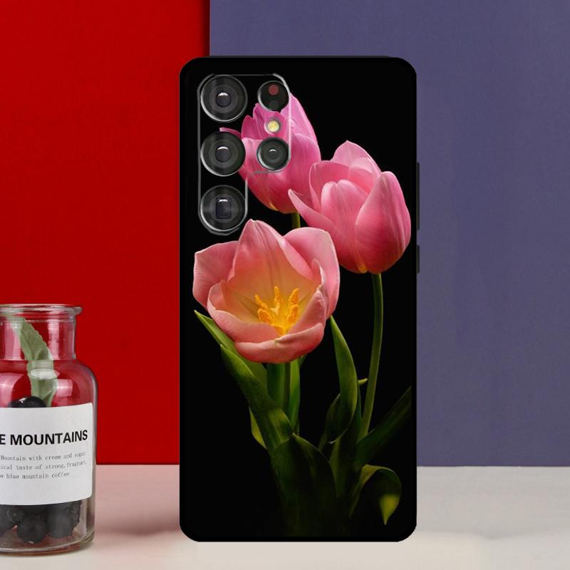 Tulpenblume Hülle Case Für Samsung Galaxy S25 Ultra S9 S10 S20 S21 FE S22 S23 Plus S24 Ultra Handyhülle