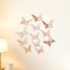 12 Pcs 3D Butterfly Wall Decor 3 Sizes Removable Hollow Mural Stickers for Bedroom Living Room Birthday Party Cake Decoration
