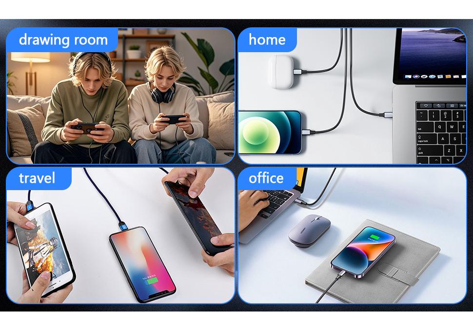 240W GaN Multi-Port USB Fast Charger with Dynamic Display
