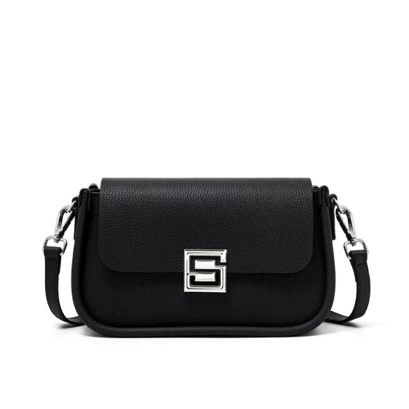 Luxury Ladies' Crossbody Bag 2026 Summer - TOGO Cowhide Leather Small Square Shoulder Bag, Fashiable Purse for Daily Use