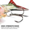 Hanlin 8cm 14.5g Esche da Pesca Multi-Articolate Affondanti Tipo Shad Wobbler Corpo Duro Swimbait Realistico Pesce Sole Bass Attrezzatura