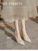 2025 Spring/Autumn Women's White Stiletto High Heels – Elegant and Comfortable