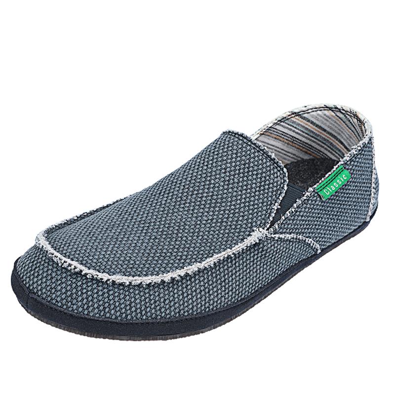Summer Denim Canvas Men Breathable Casual Shoes Outdoor Non-Slip Sneakers Comfortable Driving Shoes Men's Loafers Big Size 39-48
