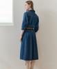 Maja Natural Washed Two-In-One Shirt Denim Long Dress