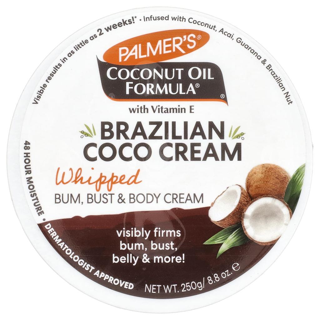 Palmer's Coconut Oil Formula® with Vitamin E, Brazilian Coco Cream, Whipped Flavor, 250G (8.8Oz)