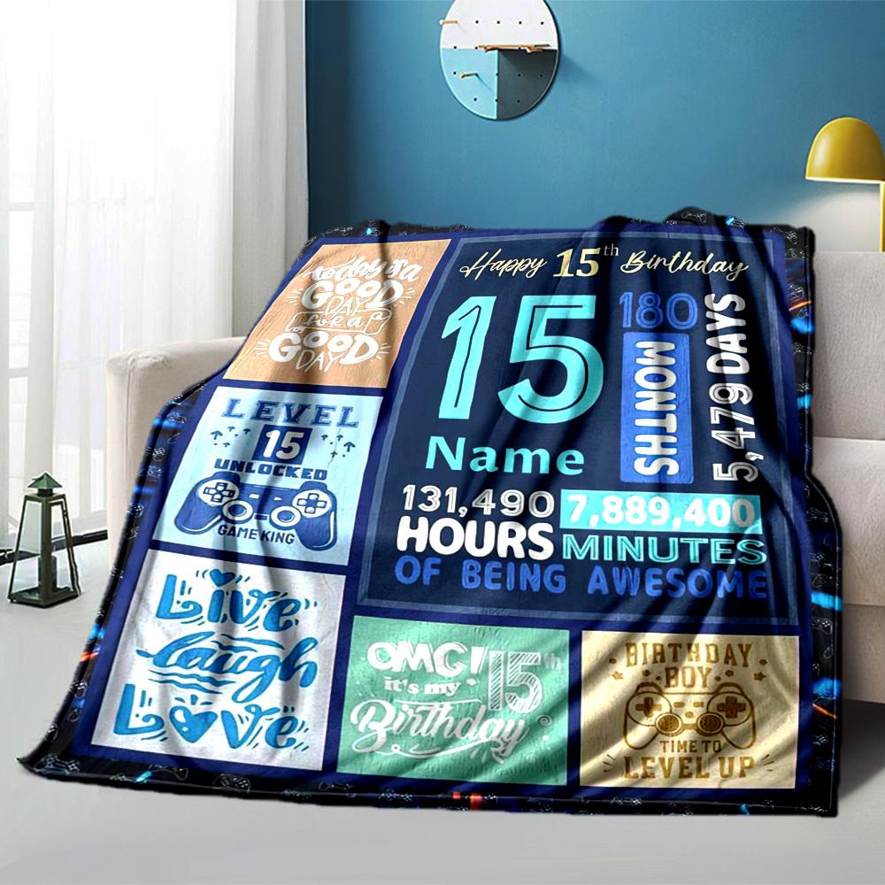 Birthday Gift Personalized Blankets For Him Her Adults Home Customize Your Name Blankets Soft Warm Cozy Lightweight All Seasons Multipurpose Blanket