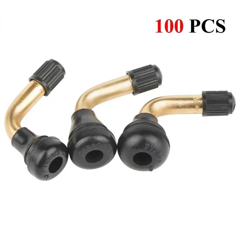 For Tubeless Tires Nipple for Tubeless Disc Wheel Nipple 100 Pieces Pvr50 Pvr60 Pvr70 90 Degrees Rubber Angle Valve Auto Parts