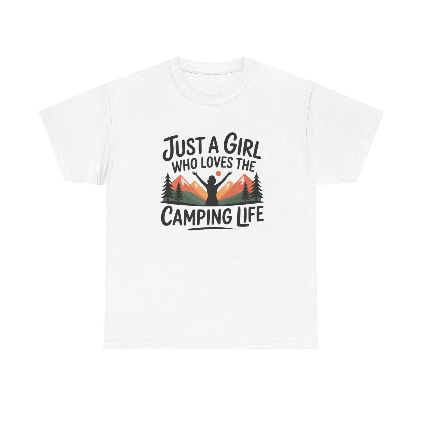 

Funny Camper T-Shirt - Just A Girl Who Loves Camping Life - Vanlife Tee S