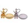 1: 12 Dollhouse Miniature Metal Tea Set Teapot Cup Plate Furniture Toys