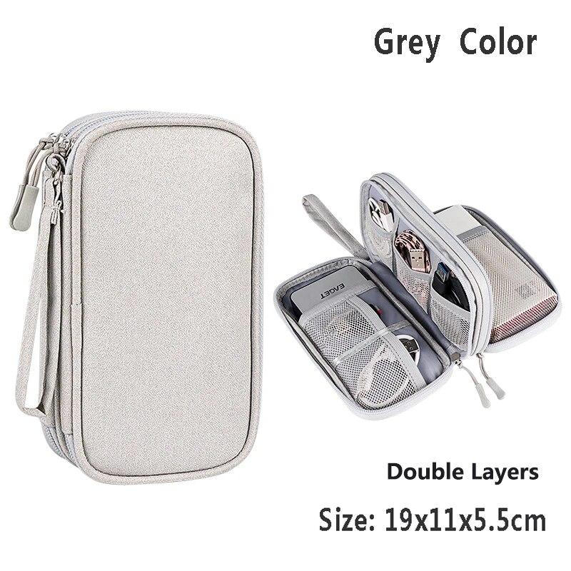 Data Cable Storage Bag Waterproof Portable Carry Case Storage Bag Travel Organizer Bag For Wired Earphone Cable Cord USB Charger