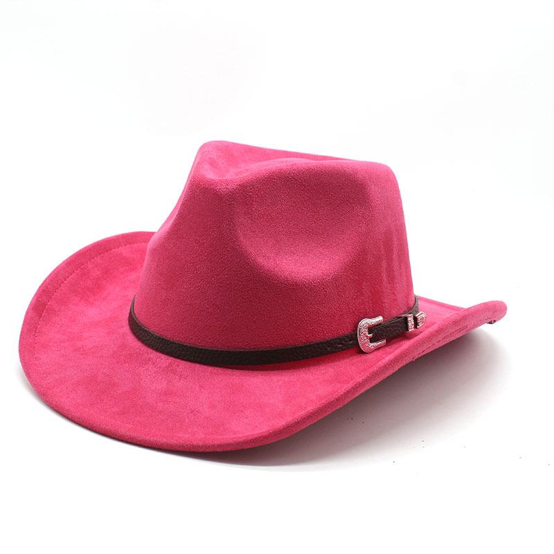 Wide Belt Suede Ethnic Style Western Cowboy Top Hat Jzj-255