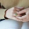 Elegant Retro Open Ring: Ethnic Style with Auspicious Cloud Pattern and Imitation Hetian Jade