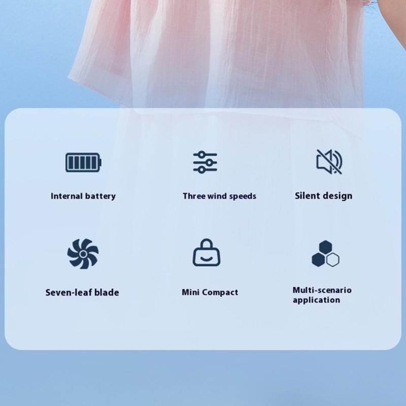 Multifuntional Handheld Fan Cooling Fan 1200mAh Powerful Electric Fan 3 Speed Setting for Travel Office and Outdoor Use