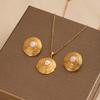 Geometric Star Earring & Necklace Set: French Retro Light Luxury Style