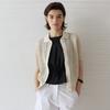 NOEUD Weave Linen Cardigan (Cream)