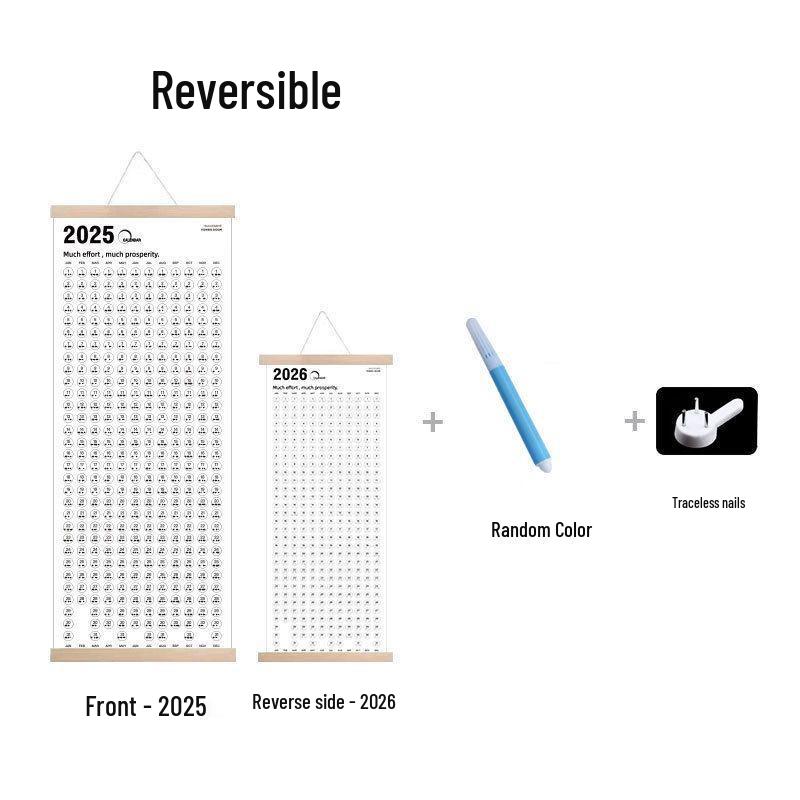 2025 Wooden Wall Calendar: Creative Single Sheet Hanging Planner