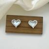 Exquisite Zircon Heart Shell Stud Earrings - Women's Fashion Light Luxury Style, Sweet & Versatile.