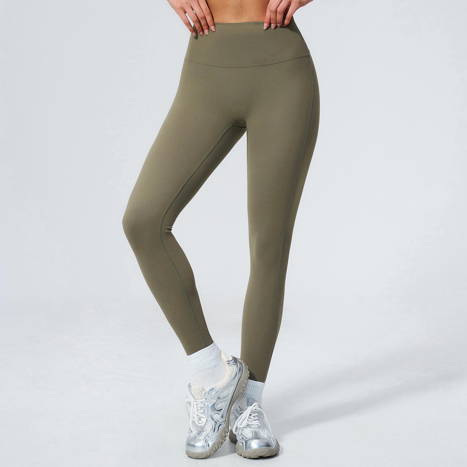 Dare to Show: Peach High-Waist Quick-Dry Yoga Pants - Women s Hip-Lifting, Breathable Fabric Medium