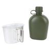 Outdoor Canteen Kit PE 1L Canteen Water Bottle with Bottle Pouch and Cup for Camping Hiking Backpacking
