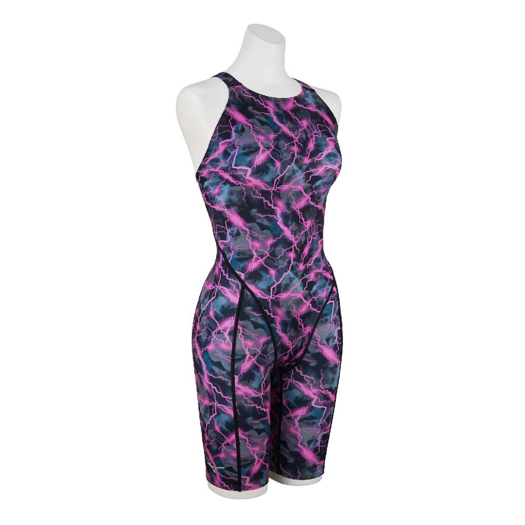 Mizuno ST Graphic Half Suit N2MGD744 Size S 90 Black X Gray (Mizuno) Swimwear, Swimming, Competition, (Masters Back)