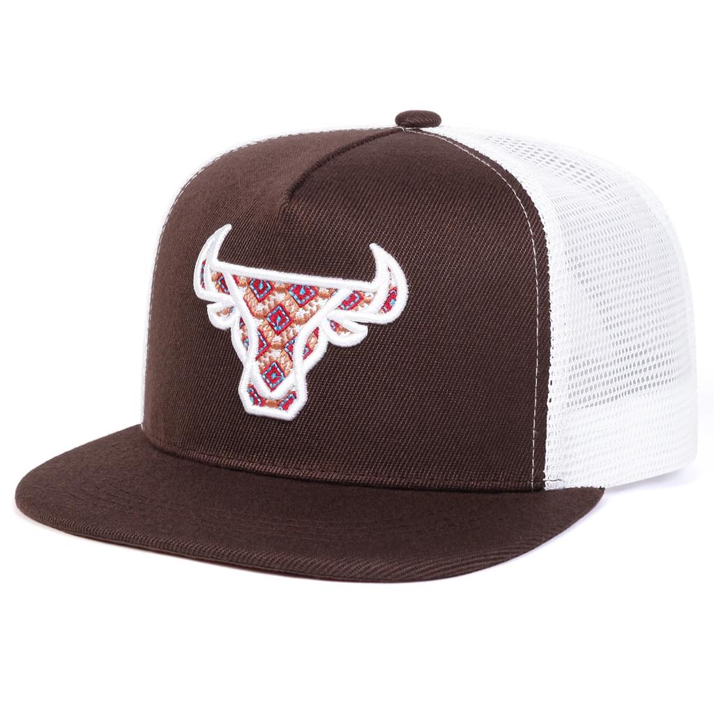 Unisex Rinderkopf Stickerei Hip-Hop Netzmützen Frühling Sommer Outdoor Verstellbare Lässige Baseballkappen Sonnenschutz Mütze Kappe