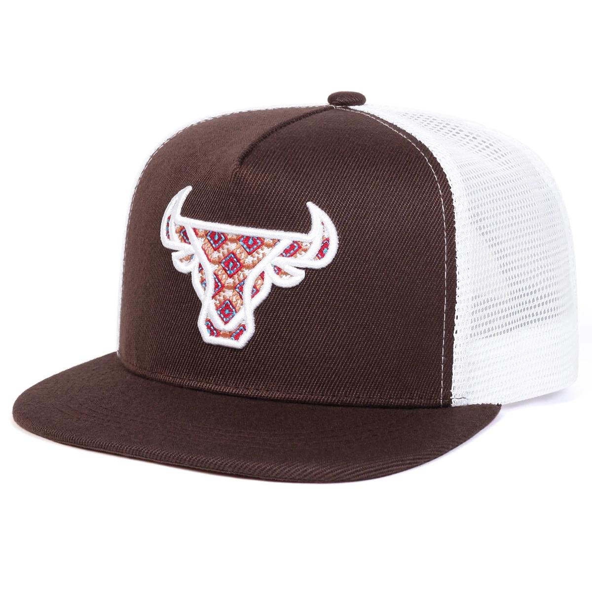 

Unisex Ox Head Embroidery Hip-hop Net Hats Spring Summer Outdoor Adjustable Casual Baseball Caps Sunscreen Hat Cap