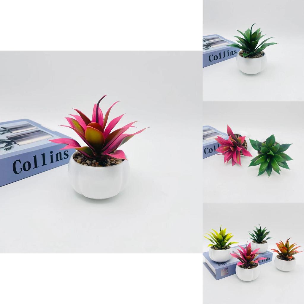 Factory Faux Stone Lotus Succulent Plant Pot With Decor For Home And Wedding Settings