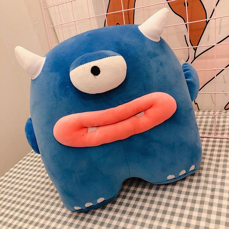 

Sausage Plush Mouth Toys Cute Cartoon Girl Pillow Spoof Holiday Gifts Dolls 40*40cm синий