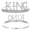 Herren Krone Glitzer Zeremoniengürtel Set Herren PROM KÖNIG Krone Kopfschmuck Abschlussball Party Geschenk