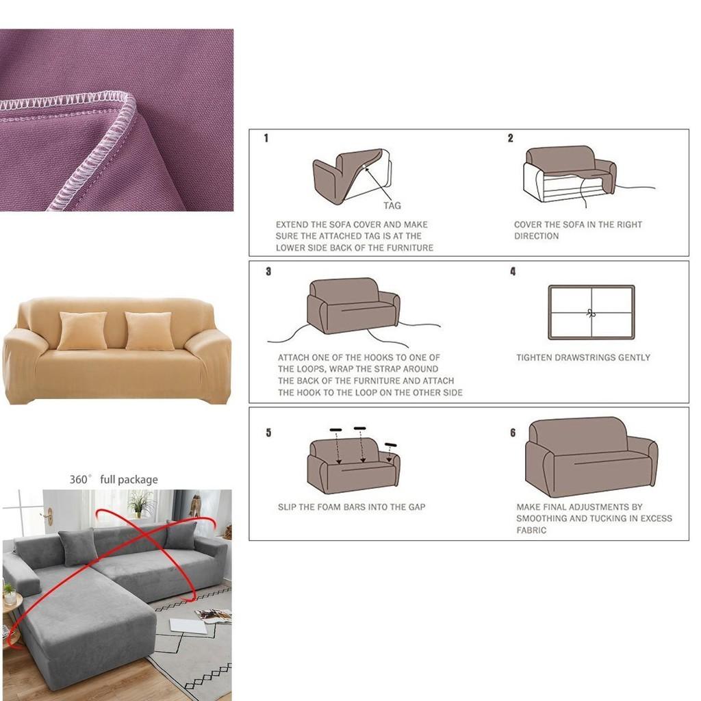 Elegant Elasticity Sofa Cover Soft Flannel Couch Cover For Stylish Home Dcor