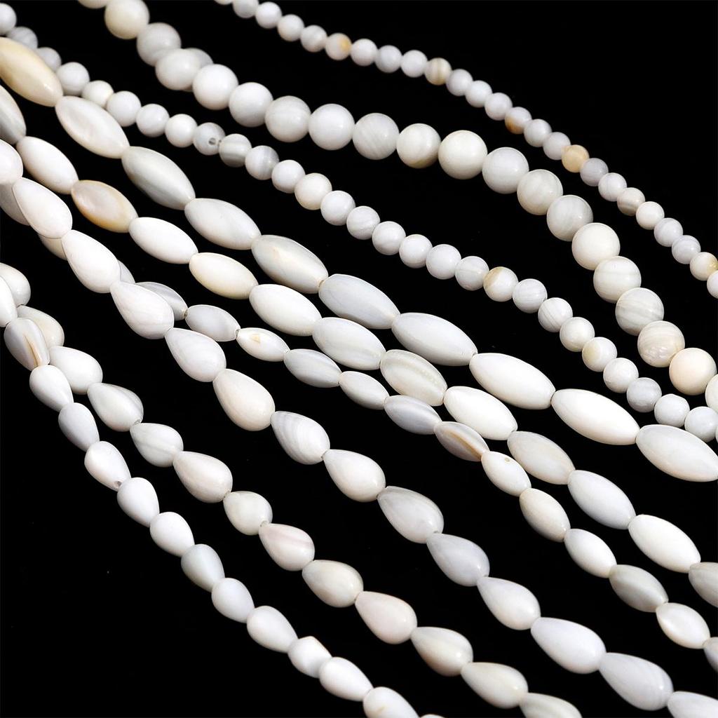 34-115 Stück Natürliche Süßwasser-Schalentiere Perlen Tropfen Ellipse Runde Perlen für DIY Halskette Armband Ohrringe Schmuckherstellung