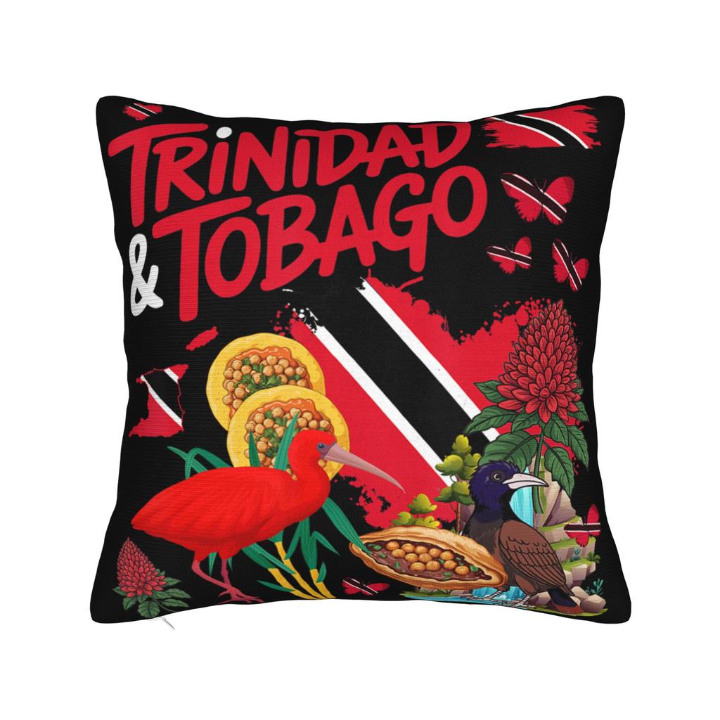 Trinidad and Tobago Flag Football Pillow Covers Stuff Printing Cushion Cover Decor  Pillow Case Cover Home Multiple Sizes