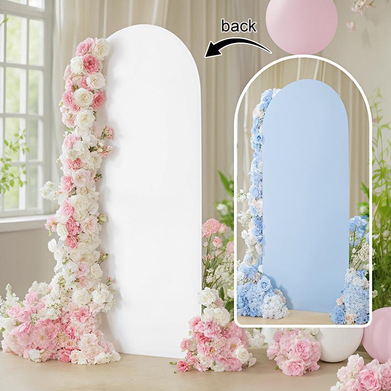 1PC Elastic Spandex Party Background Decor Double Sided Solid Color 4TF/6FT Baby Shower Backdrop Cover Wedding Birthday