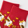 1pair Lucky Cat Red Socks Cotton Women Socks New New Year's Socks  Women