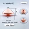 High-Speed Laser Cutting Nozzle for Sheet Metal - Purple Copper, Single/Double Layer
