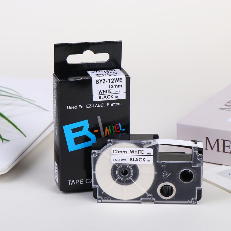9/12Mm Label Tape Compatible Xr-9We Xr-12Xwr Ribbon Tape For Kl-60L/100/120/130/170Plus/180/E300/780/820/7400/8700/8800 Cw-L300