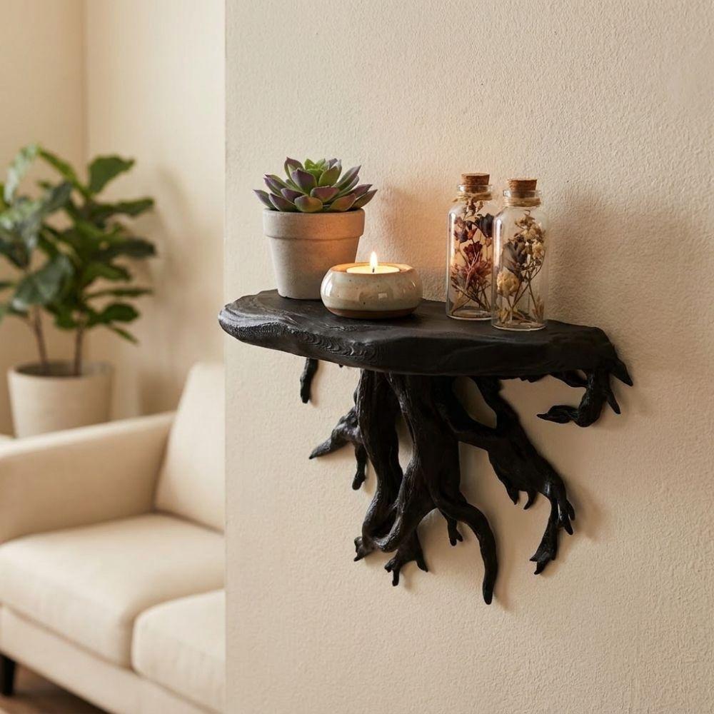 Plastic Driftwood Wall Floating Shelf 3D Printed Wall Mount Display Rack Gaming Setup