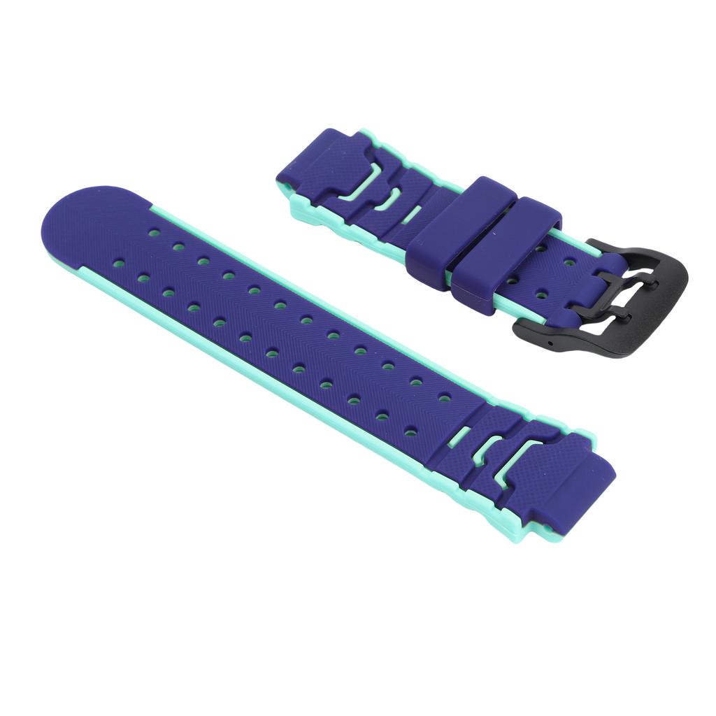 15mm Kids Smart Watch Band Water Proof Soft Silicone Replacement Strap for Running Hiking Sports Blue Green