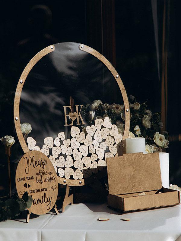 Heart-Shaped Transparent Guest Book for Weddings & Events